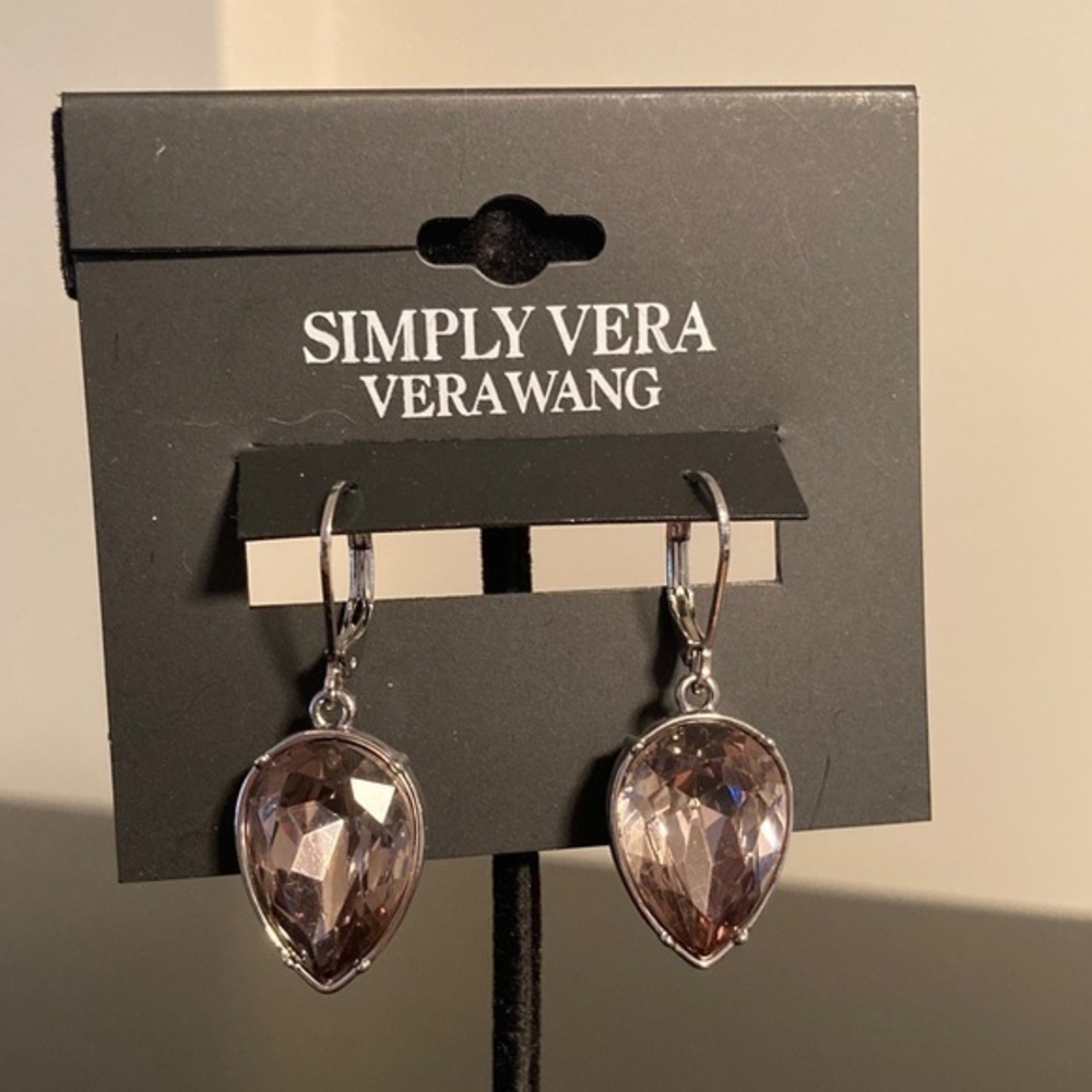 Simply Vera Vera Wang Silver and Purple Teardrop Earrings
